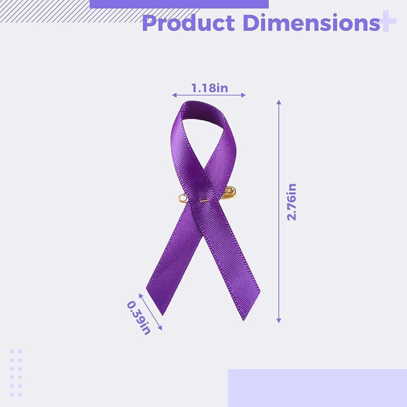 دبابيس شريط التوعية الذهبية بتشطيب ساتيني 200 قطعة مثالية لفعاليات الأعمال الخيرية - Image 5